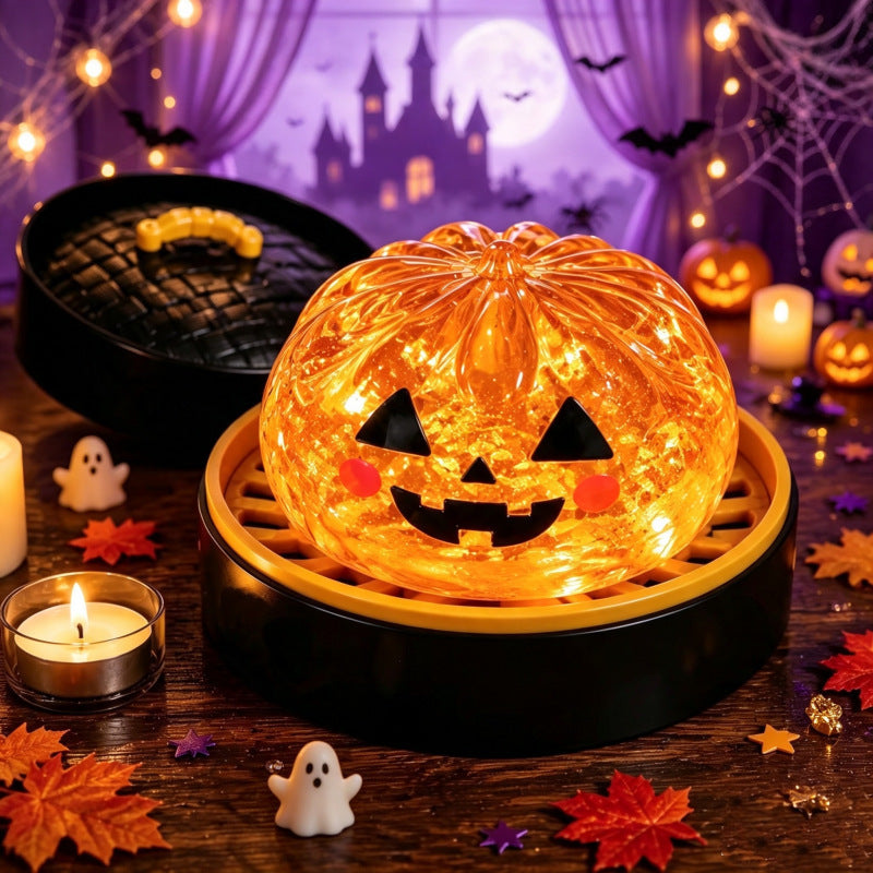 SpookyGlow - Orange Pumpkin Face 8.5cm