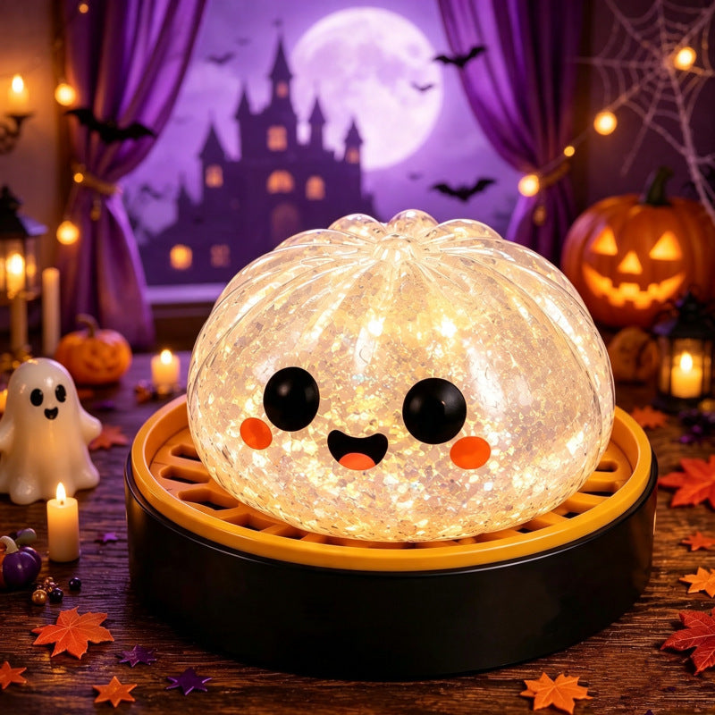SpookyGlow - White Sparkle Smiley 6.5cm